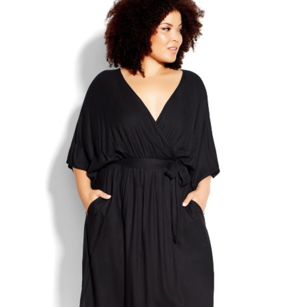 LORALETTE | Day Date Plain Maxi Dress - Black (NWT)